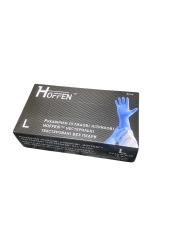 Перчатки нитрил синие Hoff High Risk L (100шт/уп) (10уп/ящ)